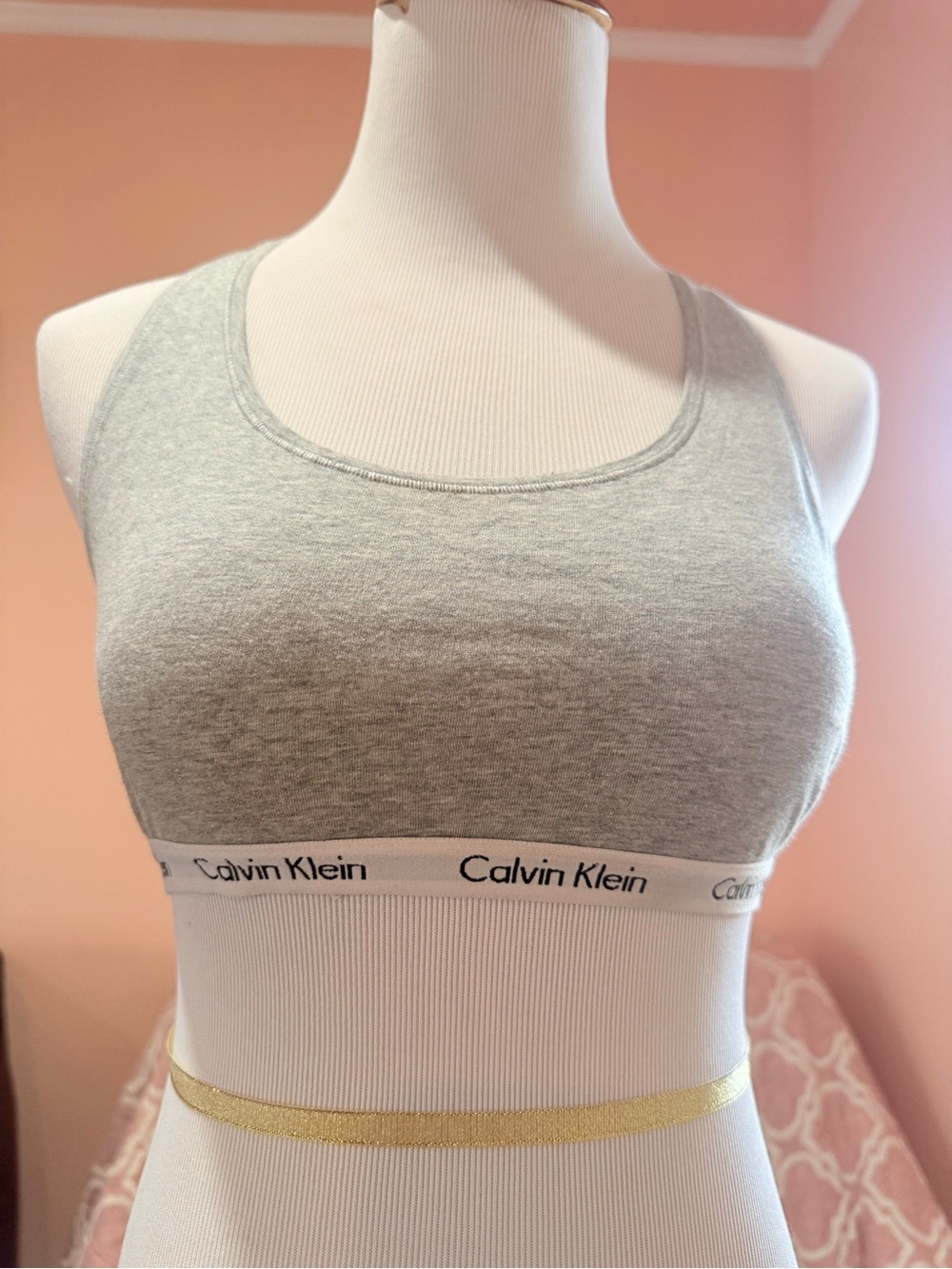 Calvin Klein Women's Grey Bralette - Comfortable Everyday Support size M